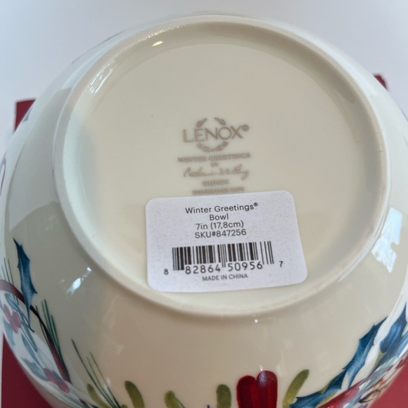 NIB Lenox Winter Greetings 7inch Bowl - Picture 8 of 9